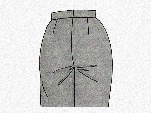 Складки на брюках под ягодицами: как исправить