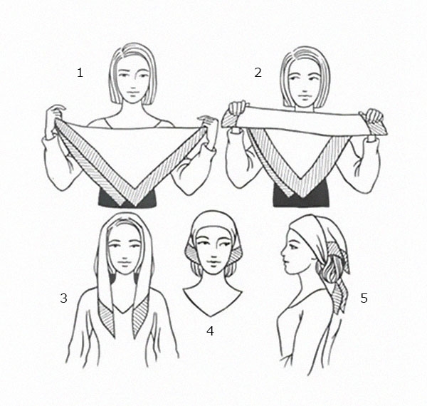 Как повязать платок на голове