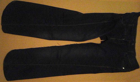 Ремонт протертых между ног джинсов: вставки