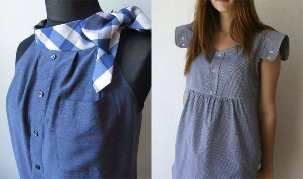 Как сделать платье из рубашки